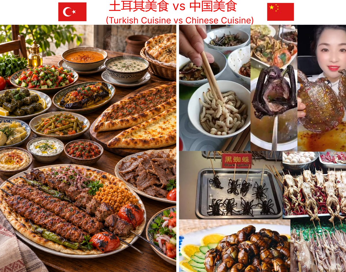 HectorLeMan's tweet photo. Turkish Cuisine vs Chinese Cuisine https://t.co/4YaVBqX2FI