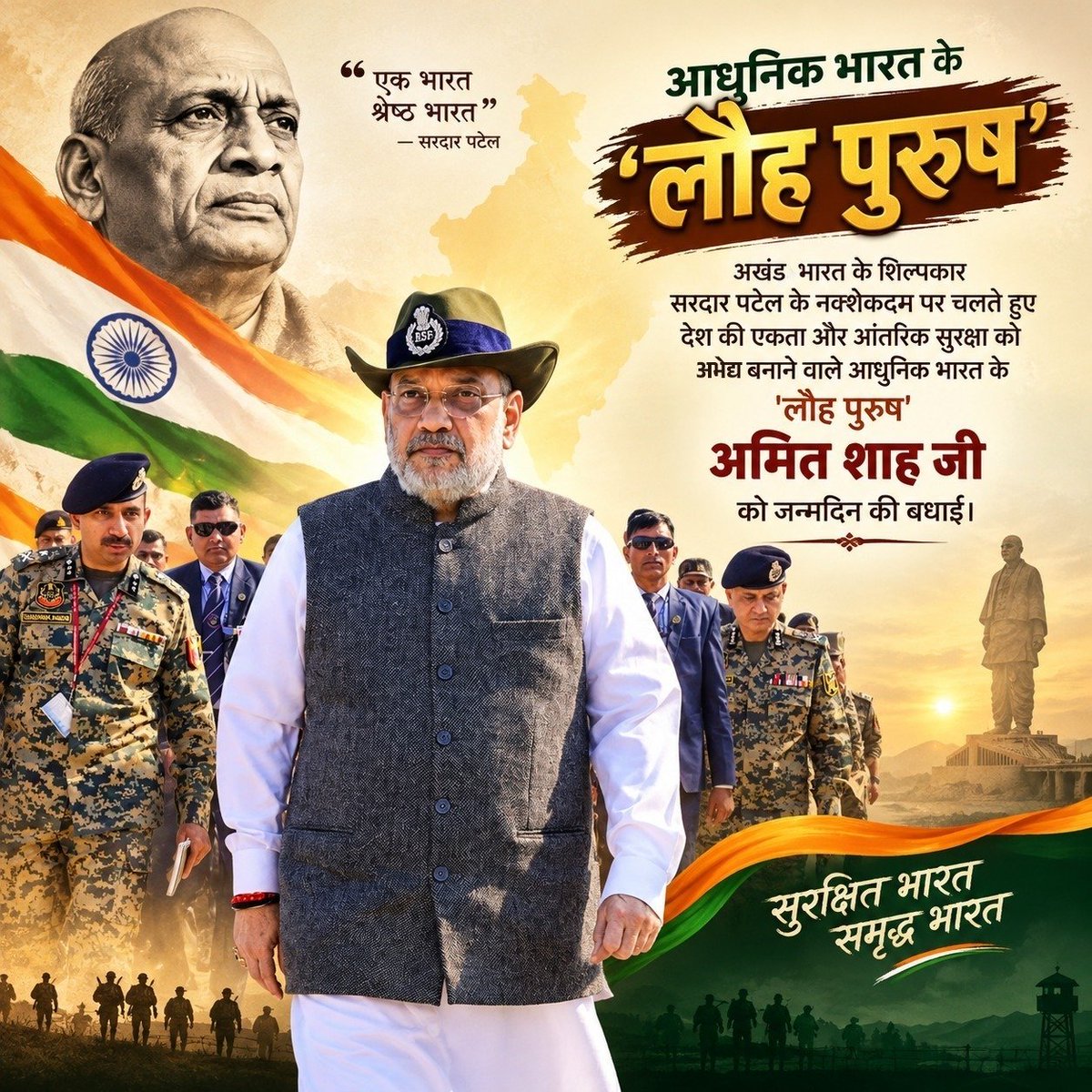 RatanjoshiJoshi's tweet photo. May this birthday open the door to another year of happiness and personal fulfilment for Shri Amit Shah Ji. Wishing you good health, peace, and the determination to continue working towards your responsibilities with confidence. #HBDayAmitShah https://t.co/Ay0fn5RIsh