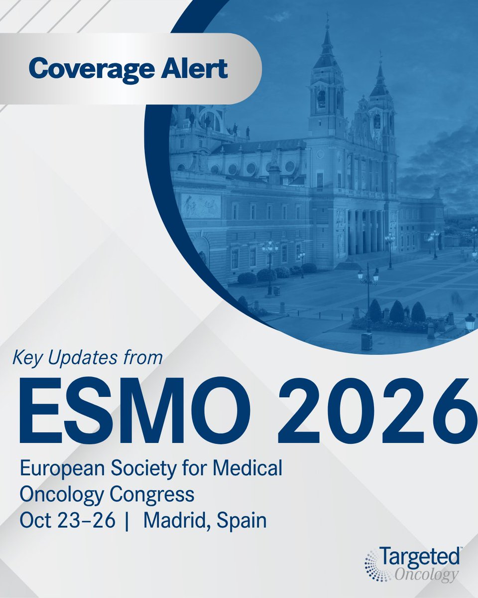 Targeted Oncology ESMO 2026 slide: 🚨 Our coverage of #ESMO26 starts tomorrow! Visit
