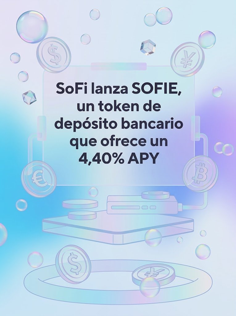 whatsupcripto's tweet photo. 🔥SoFi lanza SOFIE, un token de depósito bancario que ofrece un 4,40% APY y protección de la FDIC, sujeto a condiciones.

La idea es generar rendimiento sobre fondos cripto inactivos y facilitar el acceso a cripto y SoFiUSD.

La banca y las criptomonedas siguen acercándose. 🚀 https://t.co/Oxur1gi9An