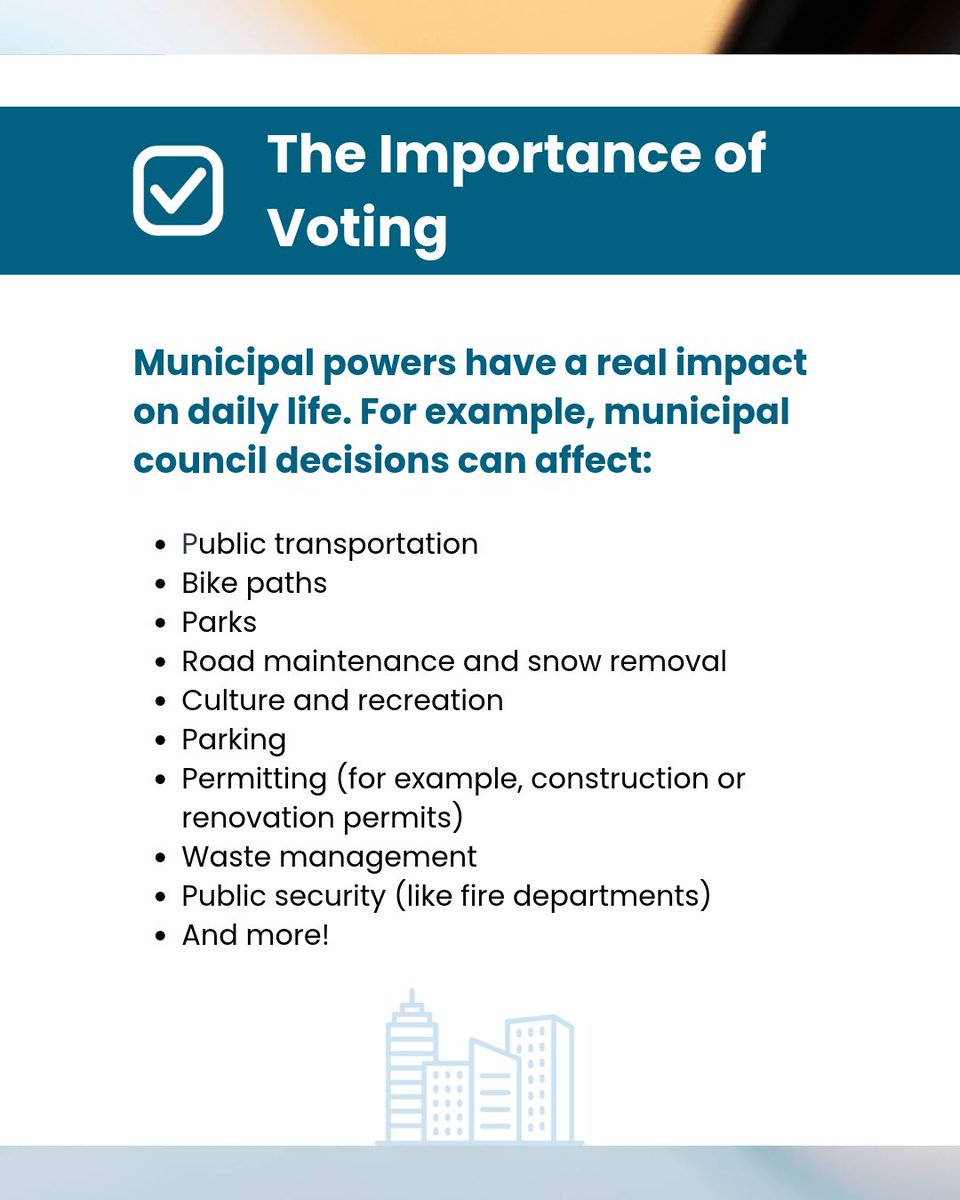 HamiltonJustice's tweet photo. Hamilton’s Municipal Election is October 26, 2026
Voting in municipal elections directly shapes our community. Make your voice heard!

#HamiltonElection #HamiltonVotes https://t.co/btD5o30k4R