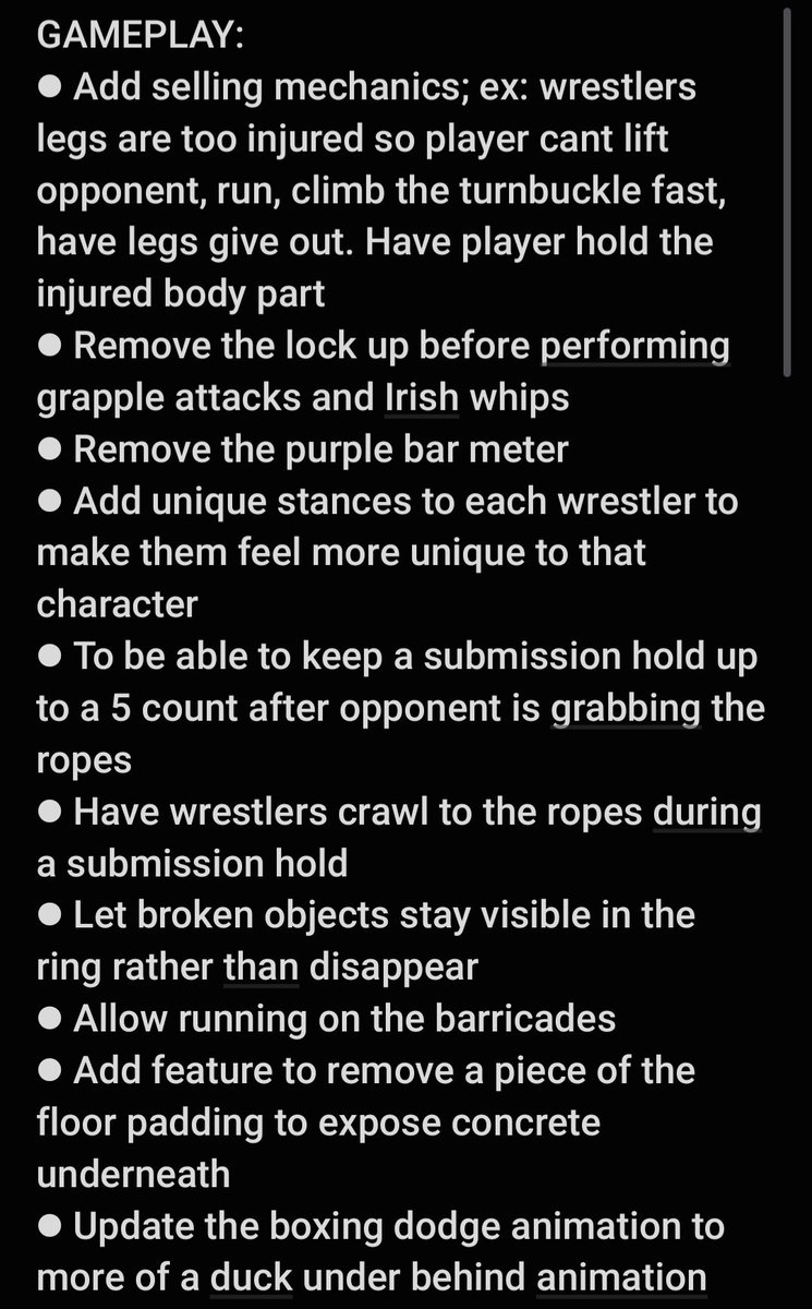 Azorthious's tweet photo. Here's some of the things that I think would help improve the future of upcoming 2K series. Starting with the gameplay. If you have something that they should add/improve on lmk in the comments. @WWEgames #WWE2K27 #WWE2K26 https://t.co/oUmpX7Vh8V