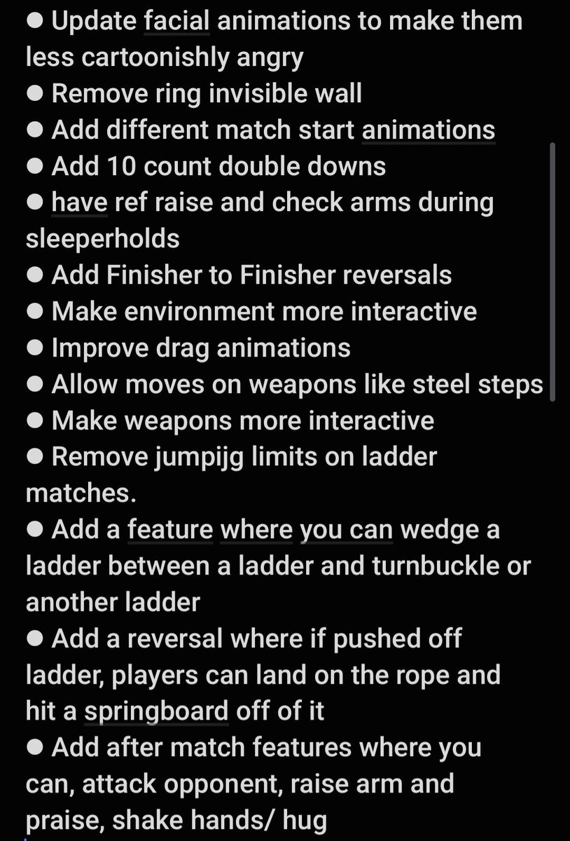 Azorthious's tweet photo. Here's some of the things that I think would help improve the future of upcoming 2K series. Starting with the gameplay. If you have something that they should add/improve on lmk in the comments. @WWEgames #WWE2K27 #WWE2K26 https://t.co/oUmpX7Vh8V