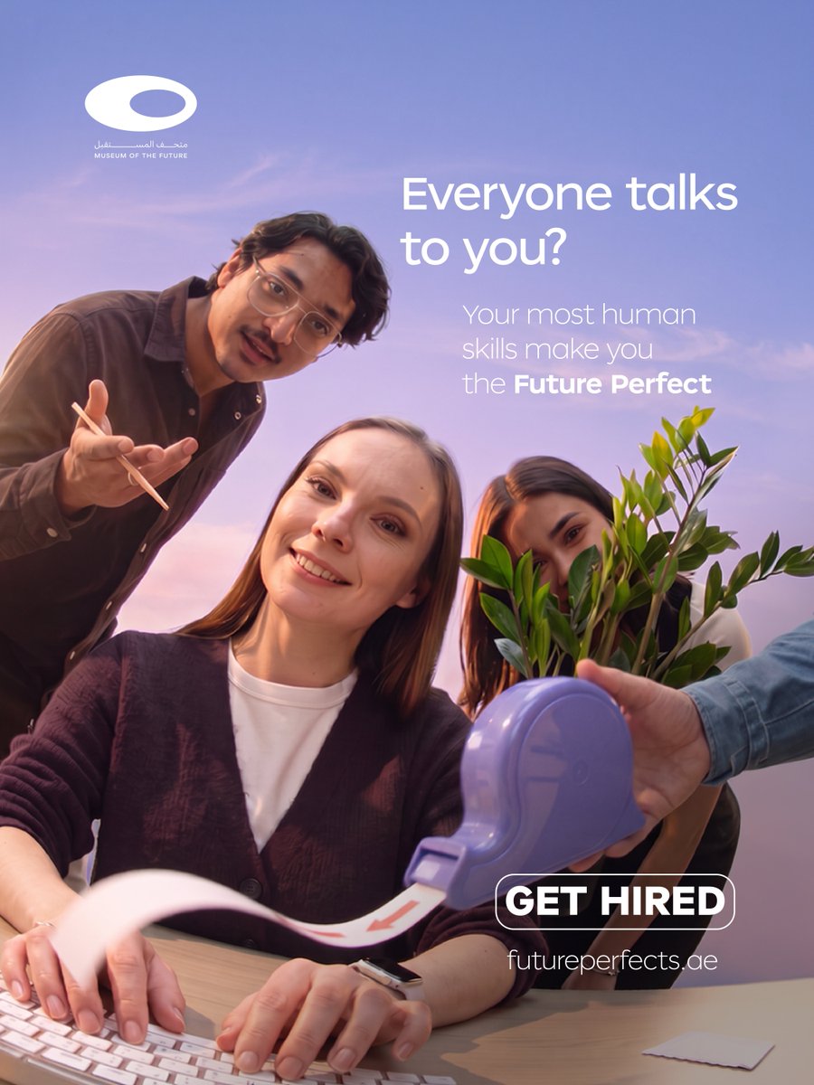 MOTF's tweet photo. Attentive? Considerate? Always willing to lend an ear?

Museum of the Future needs people like you.

Get hired at https://t.co/fea4ikpY1P

#MuseumoftheFuture
#FuturePerfect https://t.co/HgfIXv7euE