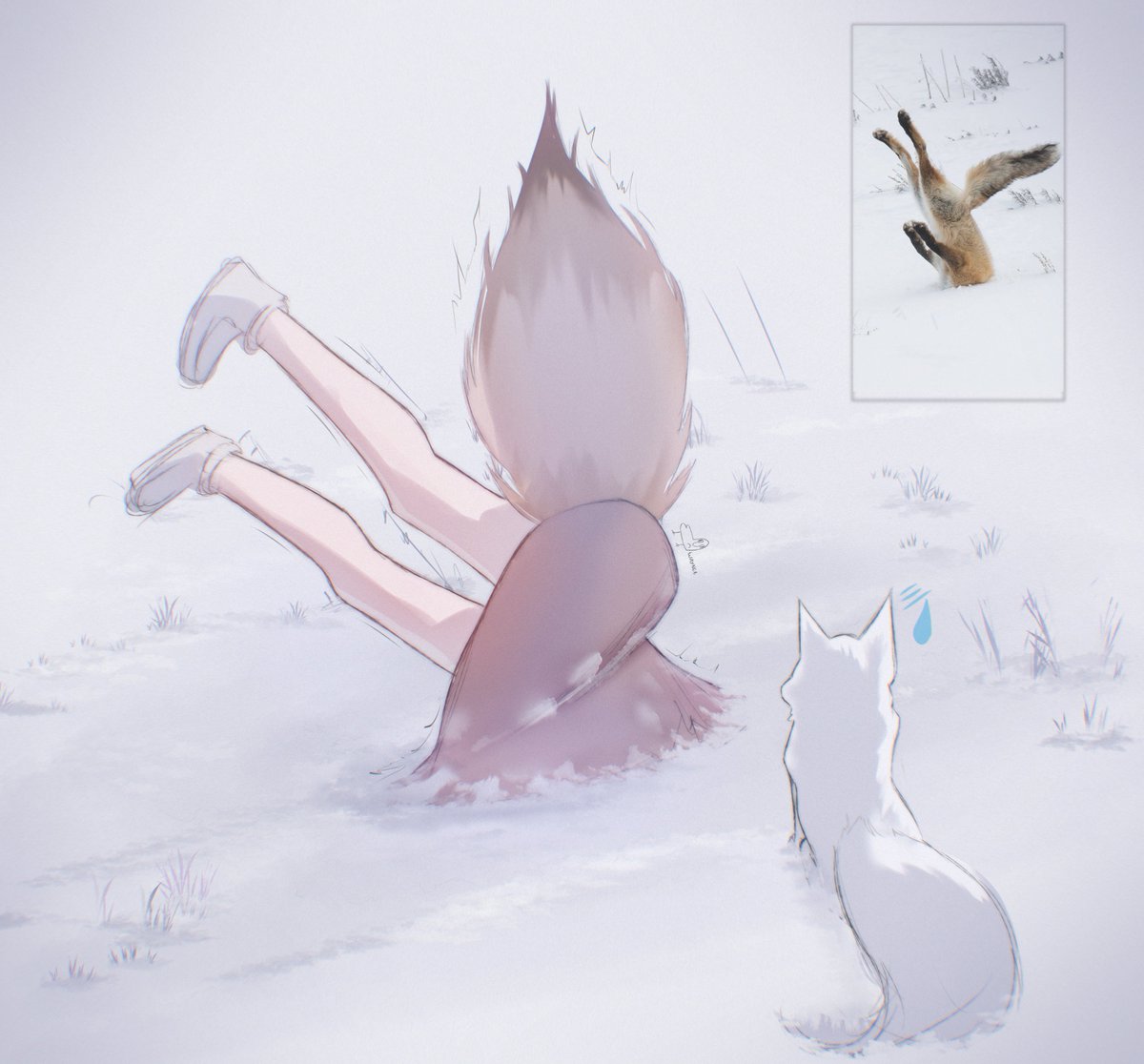 NoWaynee1852's tweet photo. What the fox doin' ?
#kitsune https://t.co/6usvJHdK9W
