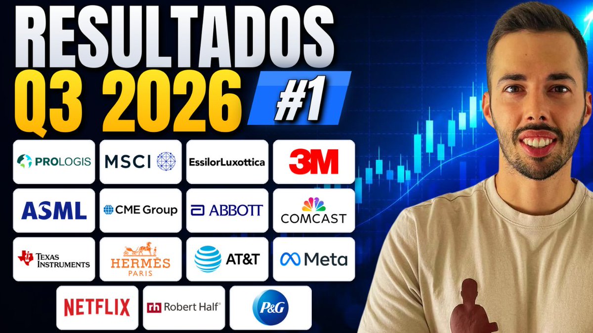 ProfesorDiv's tweet photo. Mañana a las 17:30 primer directo de los resultados del Q3 2026. Se viene día cargadito con un montón de cosas que comentar de $CMCSA $MSCI $EL $CME $ASML $PLD $MMM $ABT $TXN $RMS $T $META $RHI $PG $NFLX $LMT y alguna más si me da la vida ¡Os espero! https://t.co/F7FyG75Fgf