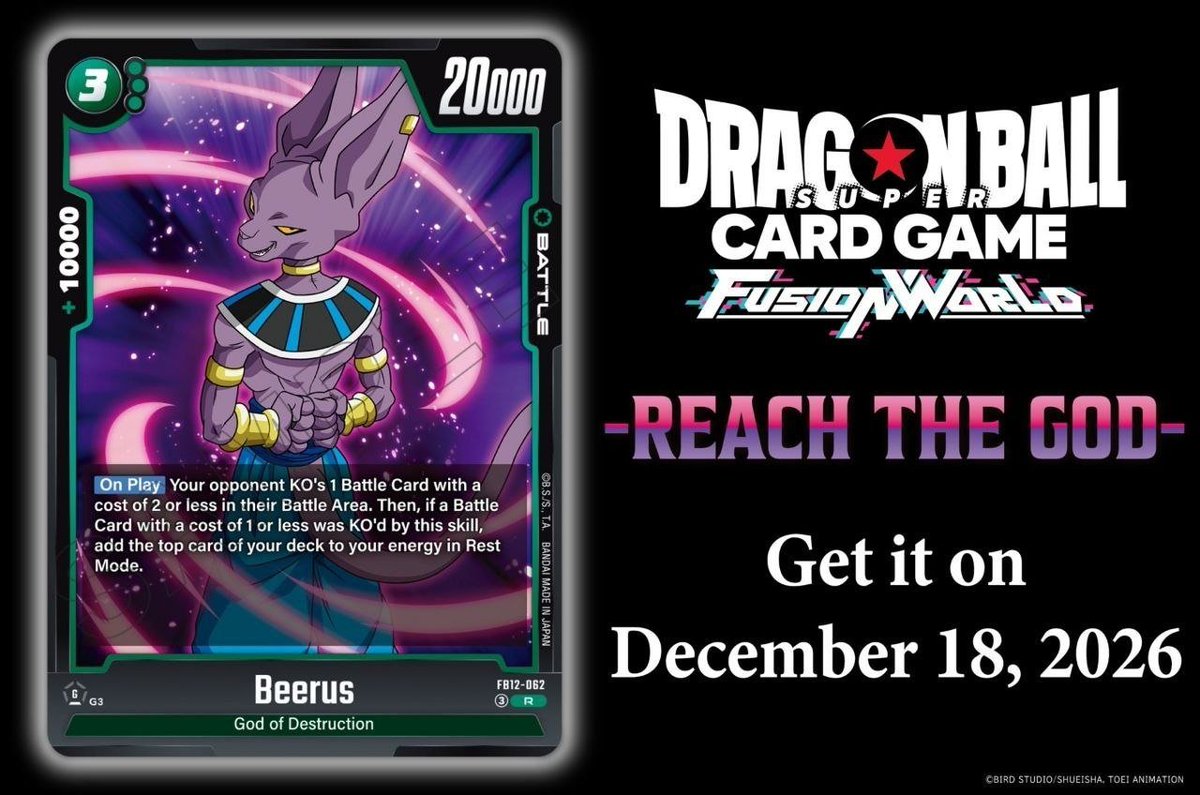 CiopalaM's tweet photo. The fact that this whis is a rare card is insane 😭.
It's so shit compared to the one beerus got, also the beerus card is not leader lock and a 10k so you will need to be aware of it in the future against every green leader. 
New staple for green maybe?
I'm all for it https://t.co/tc7g8KfJDs