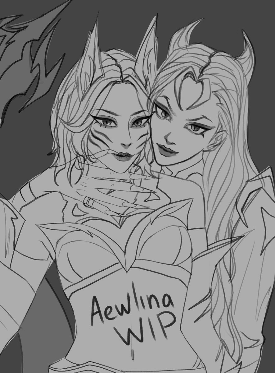 Aewlina's tweet photo. Working on a K/DA art for Ahri and Evelynn 🔥 WIP!

Out of the new songs, “GIRLS” is my favorite. It’s such a slayy

#Ahri #Evelynn #KDA #LeagueOfLegends #Firestarter https://t.co/mn2hiOtRU6