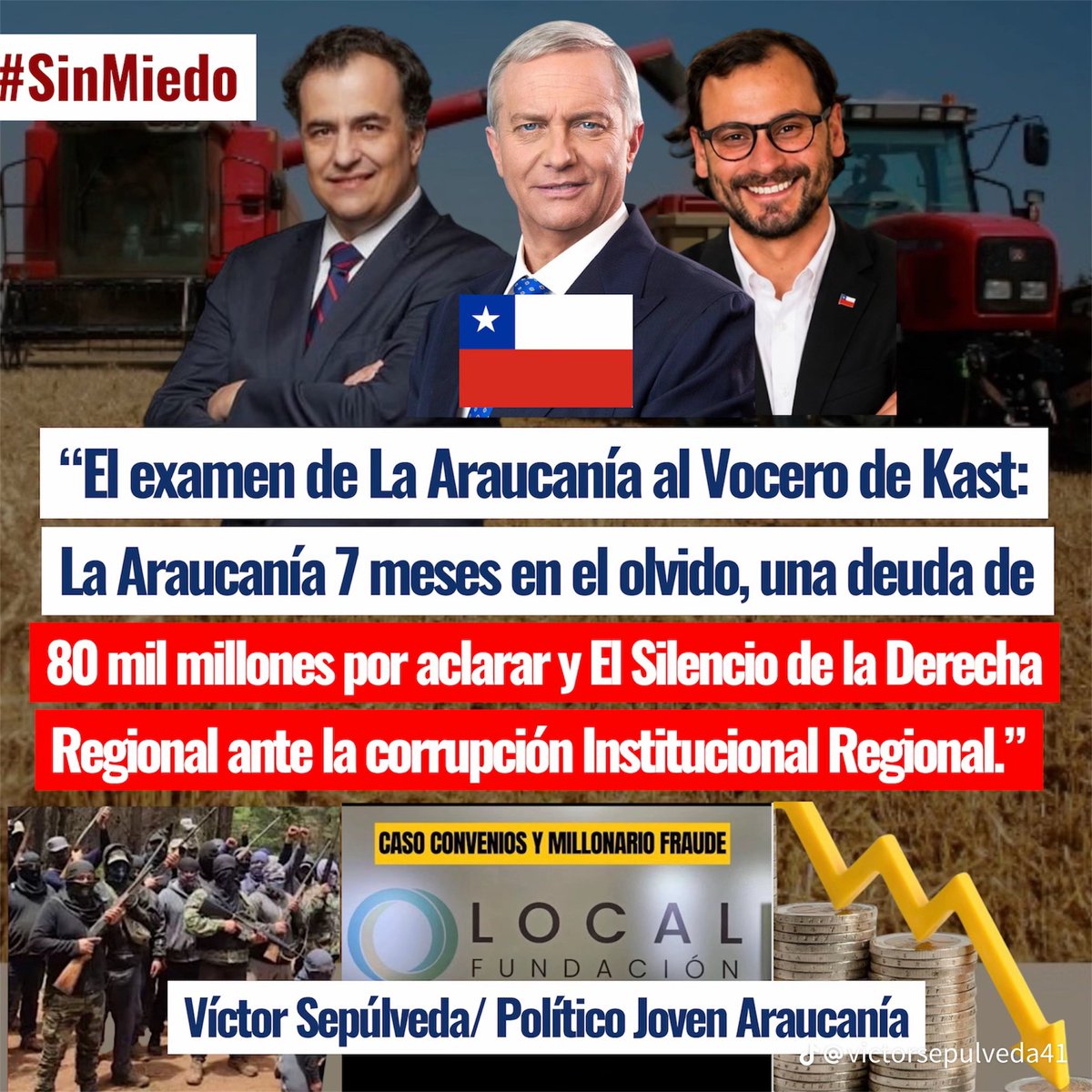 mutante321's tweet photo. 🟣Nuevo titular de @voceriagobierno de #Ultraderecha, @GonzaloArenasH, conocido en #LaAraucania, como nuevo #PatronDeFundo. Cumple con minuta #Religiosa, #Negacionista, #Patronal y #GOLPISTA de @presidentekast del @gobiernodechile atacando a @GabrielBoric 🤖🪰🗳️📉 
#Temuco #Chile https://t.co/wFlXMmqvl5
