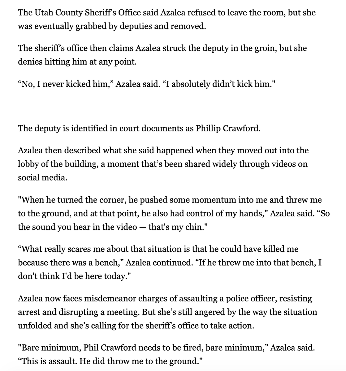 Plucille54's tweet photo. @senex_official Just called Utah County Sheriff office to complain abt Officer Phil Crawford assaulting Aspen Azalea 801-851-4040 and/or email complaint to Public Information Officer RaymondO@utahcounty.gov
@FoxNews covered it adding victim's statement and @UCSO statement
https://t.co/vdYHYqybDM https://t.co/qcNILg94Fu