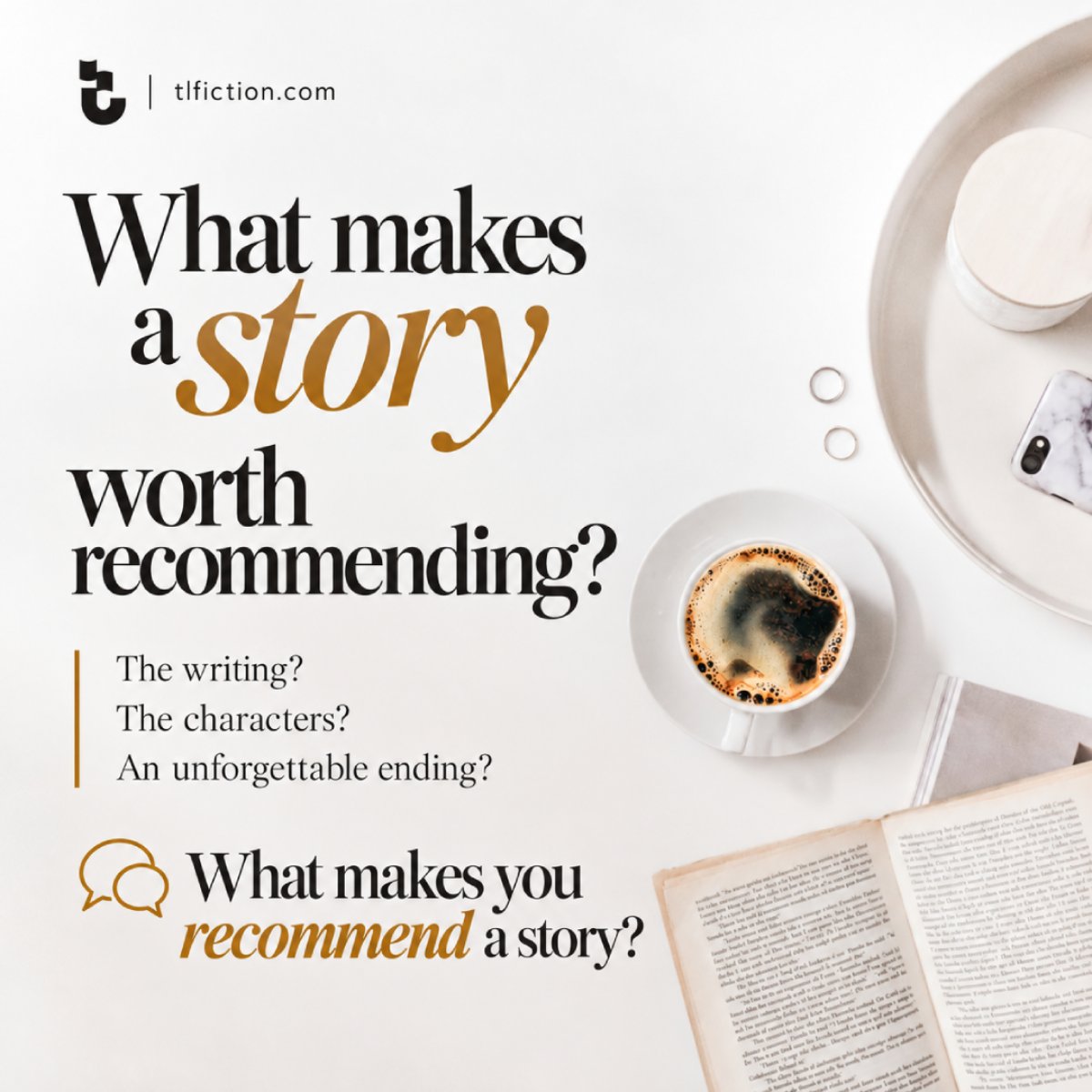 TLFStories's tweet photo. 📖 What makes a story worth recommending?

The writing? The characters? An unforgettable ending?

Some stories make us laugh, others move us or change how we see the world. 🍃

💬 What makes you recommend a story?

👉https://t.co/mVGPGos2i6
#TalkingLeavesFiction #ShortStories https://t.co/IR5vJpHZZl