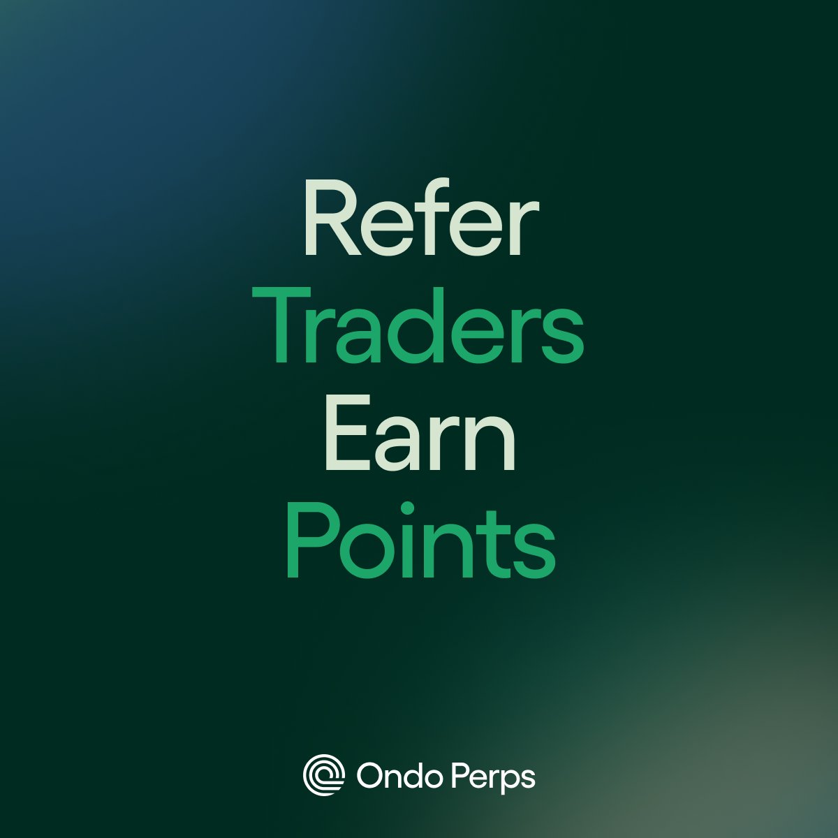 OndoPerps's tweet photo. The Ondo Points program now rewards Ondo Perps referrals.

Refer traders and earn referral points equal to 5% of the trading points they earn, with no cap on how many traders you can refer.

→ Retroactive to the start of the points program, so past referrals count.

→ Ongoing through the end of Season 1.

All referral points are in addition to the weekly 5M points drops for Perps traders. The retroactive points drop today.

Check your points → https://t.co/KqHZTwxJxp