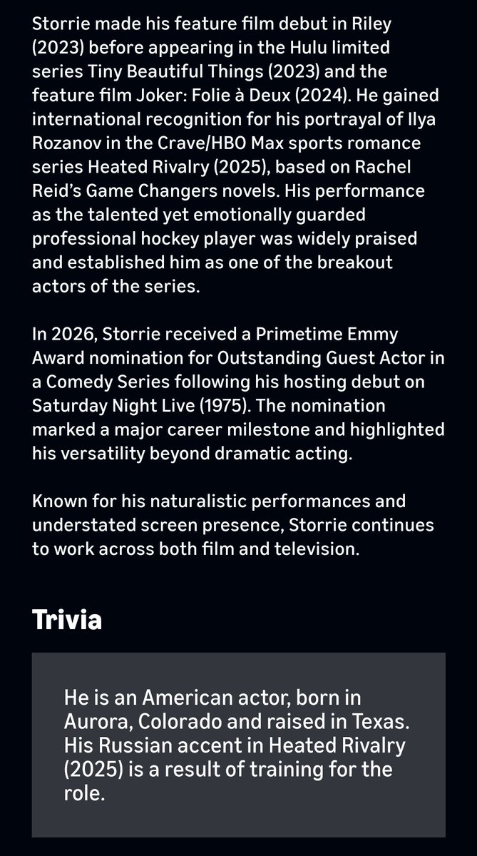 updatingstorrie's tweet photo. Connor Storrie’s Amazon Prime bio👑 https://t.co/bZnGfnXZJB