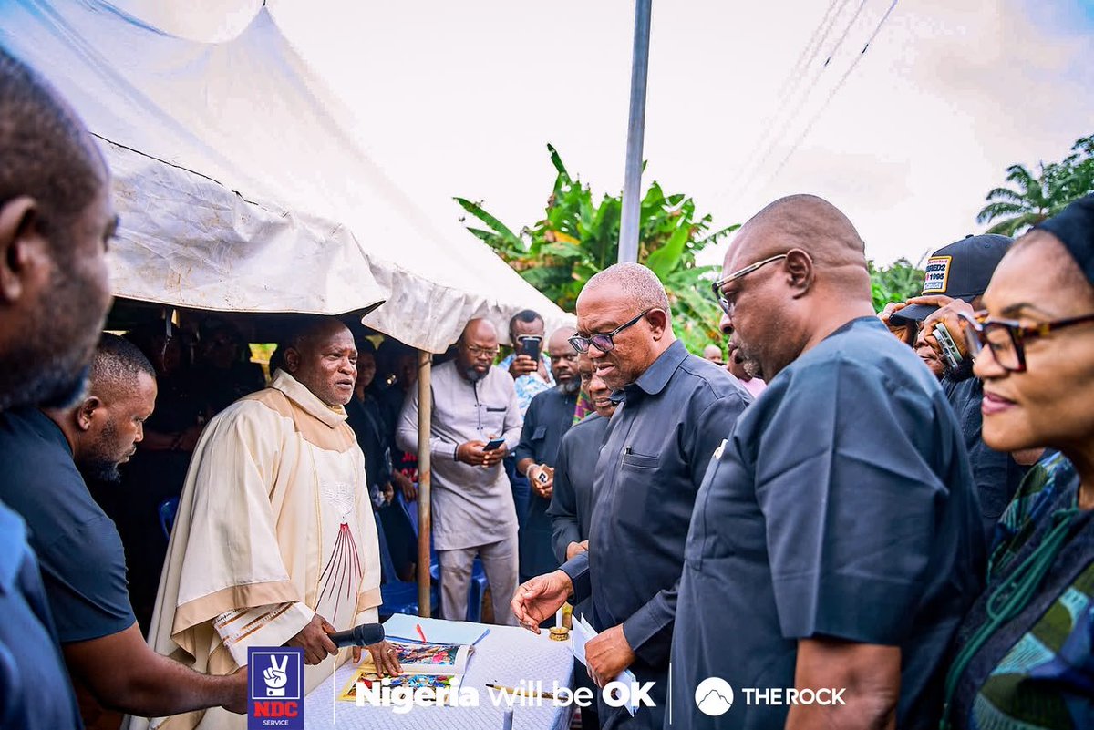 PeterObi's tweet photo. Today, I arrived at Abuja Airport from the United Kingdom at 5:30 a.m. and immediately connected to the 7 a.m. Enugu Air flight to Enugu to attend the funeral of late Ifeanyi Nwolie, who was laid to rest in his hometown of Afa, Udi Local Government Area, Enugu State.

Late Ifeanyi Nwolie was one of my supporters who participated in the recent NDC party political activity marred by violence on October 10, 2026. Tragically, he was shot. His death is a painful reminder of the devastating human cost of our nation’s current toxic political environment.

As we approach the 2027 general elections, I appeal to all candidates contesting at the federal, state, and local government levels to reject violence, ethnic division, and religious bigotry. Our campaigns and activities must be based on issues that will make our country better.

Democracy thrives when citizens can freely express their political choices and participate in the electoral process without fear. The process through which we attain public office is more important than the office itself.

My humble pledge to the mother is that God Almighty, whom it pleased to bring Ifeanyi home, has also given her another son in me to support her as Ifeanyi used to.

A country’s greatest strength lies in the rule of law. When the rule of law is undermined, the door is opened to disorder and anarchy. We must work together to rebuild and restore a Nigeria where human life is valued above political ambition, and where every citizen can exercise their democratic rights in peace and safety.

A New Nigeria is POssible. -PO