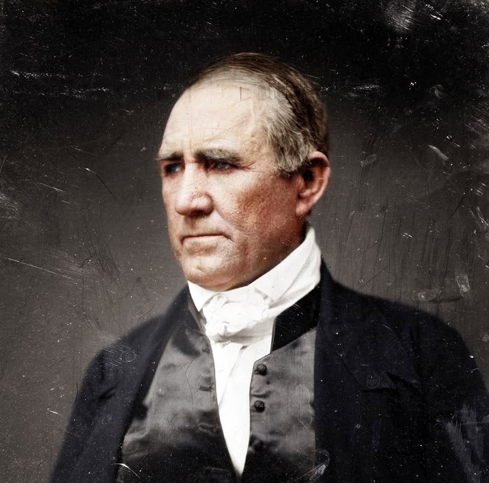 EchoesofWarYT's tweet photo. Oct 22, 1836: Sam Houston was sworn in as the first president of the Republic of Texas.

Houston had already lived several lives. He fought under Andrew Jackson in the War of 1812 and was badly wounded. He became a congressman and governor of Tennessee. Then his marriage collapsed after a few months, and he suddenly resigned and went to live with the Cherokee, who had adopted him as a teenager and called him the Raven. He drank so heavily they started calling him by another name, the Big Drunk.

He came to Texas in the early 1830s. When Texas rebelled against Mexico, he was made commander of the army. After the Alamo fell, he retreated east for weeks while his own men called him a coward. Then on April 21, 1836, he turned and attacked Santa Anna's army at San Jacinto and won the war in about 18 minutes. Santa Anna was captured the next day.

That fall Texans elected Houston president over Stephen F. Austin. At his inauguration in the little town of Columbia, he took off his sword to show he was giving up military power for civilian office. Austin died a few months later, and Houston called him the Father of Texas. The new city of Houston was named after him.

Years later, as governor of Texas, he refused to swear allegiance to the Confederacy. He was removed from office in 1861.