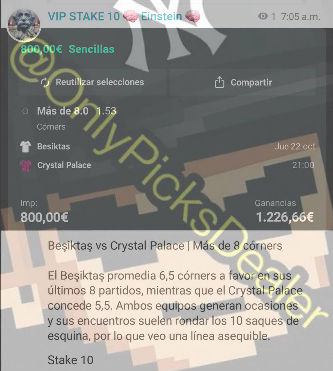 PicksDealers's tweet photo. ⚠️ Einstein Analistas

✅ GRUPO PREMIUM GRATIS AQUÍ: https://t.co/a6rdNLVgsA… https://t.co/ZLshb61HbG