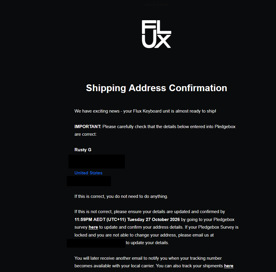 RustyG's tweet photo. It's almost time for my #fluxkeyboard! It is so many years in the making!!! #keyboard #keyboards #keyboardlife https://t.co/0oXwsUYwfA
