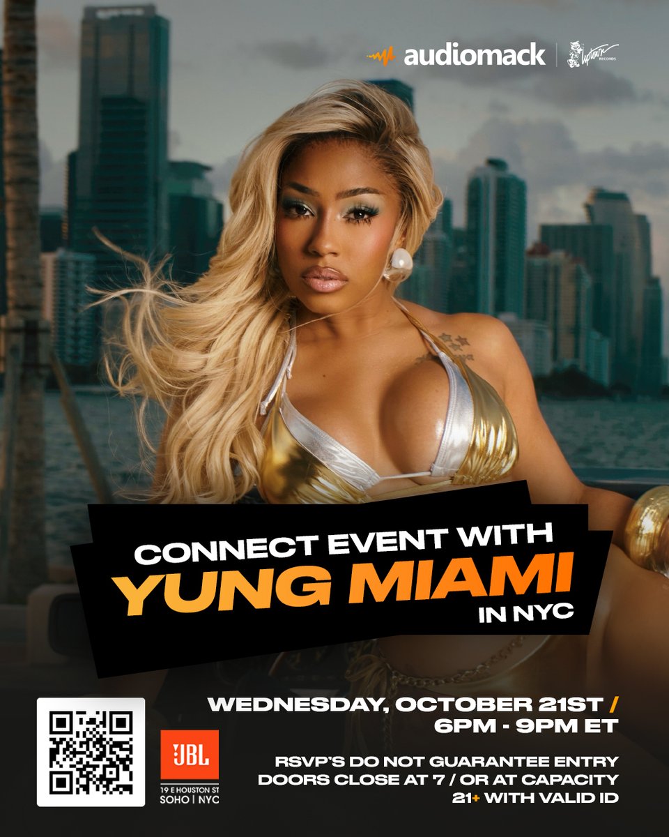 BrianZisook's tweet photo. Music marketing is moving back outside!

Last night in NYC, @Audiomack hosted a Connect Event with @YungMiami305. She played music from her new album, out Friday, took photos with fans, &amp; shot a video with fans as extras.

Streaming reaches fans. Events connect with them. https://t.co/GNqiThxarb