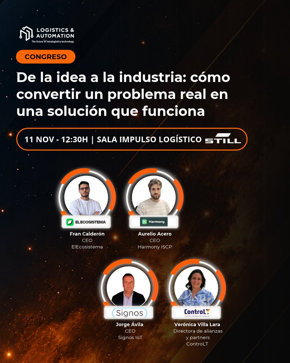 LogisticsSpain's tweet photo. 💡🚀 De la idea a la industria: cómo convertir un problema real en una solución que funciona
📅 11 de noviembre
📍 Sala Impulso Logístico
🎟️ ¡Regístrate gratis y descubre todo lo que te espera! https://t.co/m3fri45zqg
#LogisticsAutomationMadrid https://t.co/si0seoxLxh