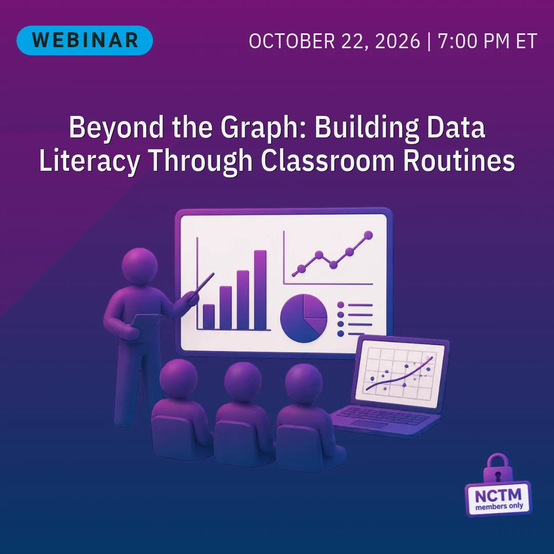 Webinar on building data literacy through classroom routines scheduled for October 22, 2026, at 7 PM ET.