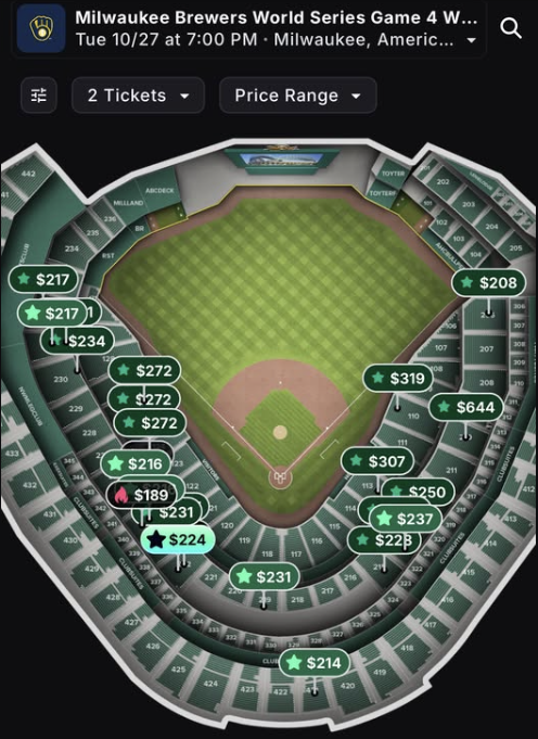 TrollinJabronis's tweet photo. Hey @Brewers. Next time you sell tickets for a watch party, you need to make them non transferable or run it as a lottery system. 80K tickets sold out in 2 minutes (because of bots) that are now selling for 15x the price you sold them for. Why do you guys constantly fumble the PR whether its not giving the money for the 50/50 raffle, the Timeless Ticket, the watch party. Do you just have interns running your marketing and PR?
