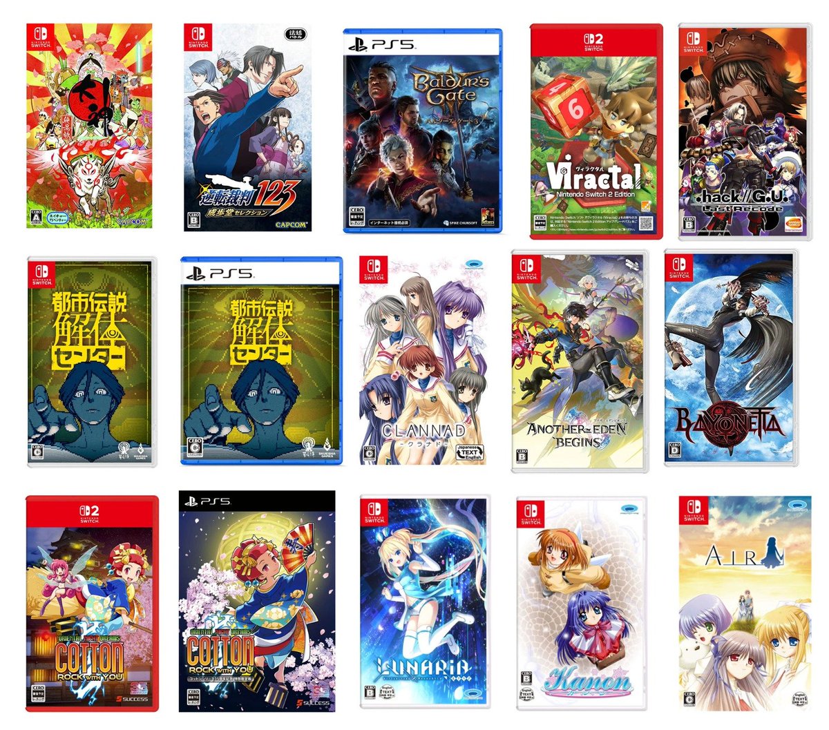 VideoGamesPlus_'s tweet photo. 15 JPN Multi-Language Imports across NSW/PS5/NSW2 are back in stock at VGP!

💿https://t.co/XInlSfJhZF

Clannad
Cotton Rock With You
.Hack//G.U. Last Recode 
Baldur's Gate 3
Okami
Ace Attorney Trilogy
+ More..

- Enjoy Free Shipping when you spend $75 / 53 USD https://t.co/2BTYhOm4Sn
