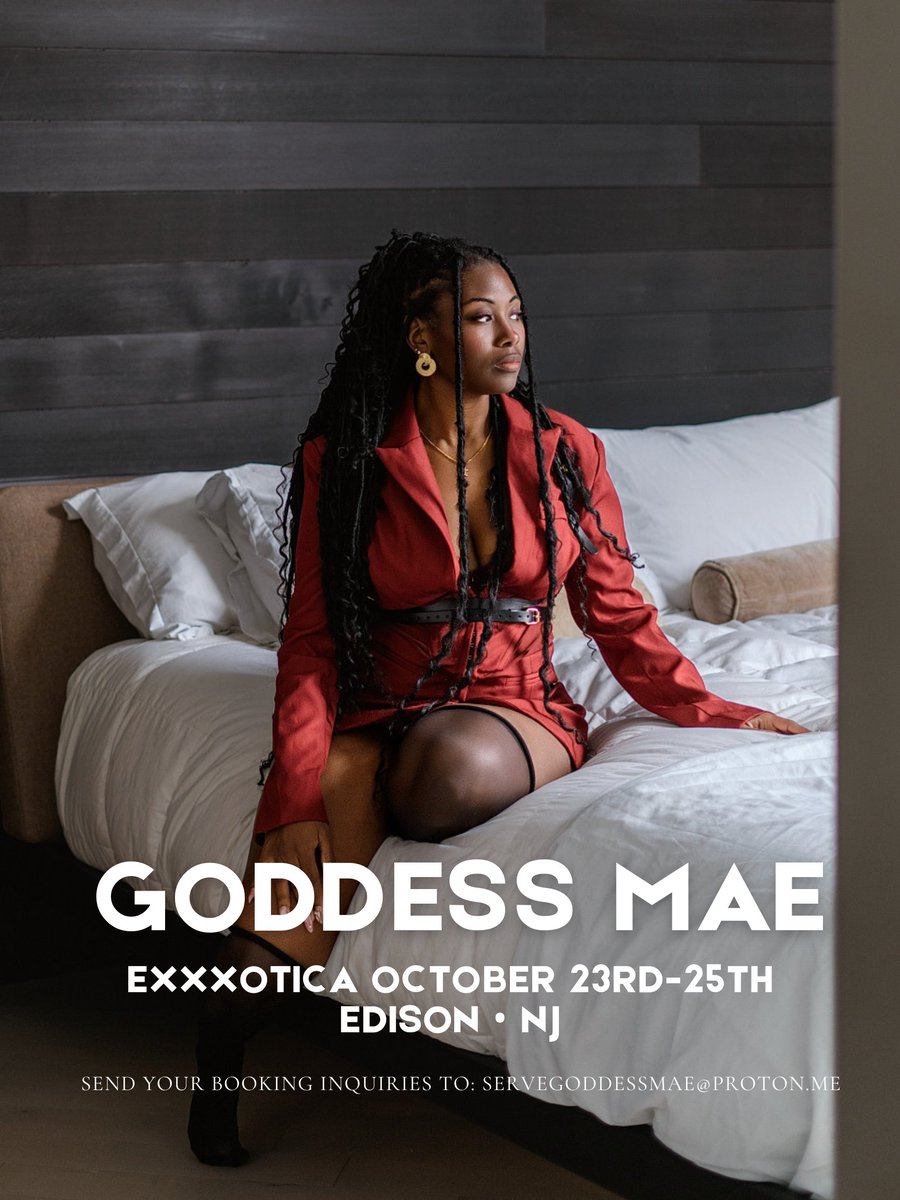 DominaMaeTrix's tweet photo. 🍒 Want to meet me in person? I'll be at @EXXXOTICA October 23-25th in Edison, New Jersey. This is your chance to meet me in person and experience true dominance.  

Don't miss this opportunity to submit. For booking inquiries, email: servegoddessmae@proton.me https://t.co/rMVPLvMJLv