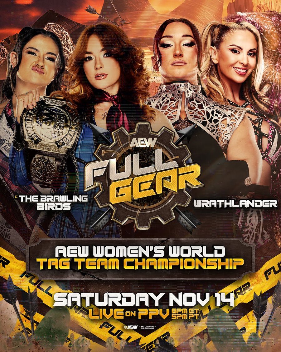 codeofsi1ence's tweet photo. The Brawling 🦜’s defend against Wrathlander 🗯️ at Full Gear on Nov. 14! @AEW #FullGear https://t.co/sb98uYOrhQ