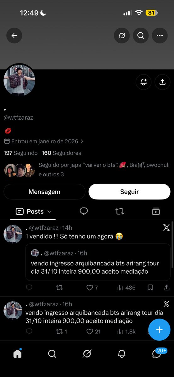 glostyer's tweet photo. Alerta de golpe!!!

Essa golpista da usando print de uma mediação que eu fiz, fingindo vender ingresso!!! CUIDADO! https://t.co/6IxyqkfgnS