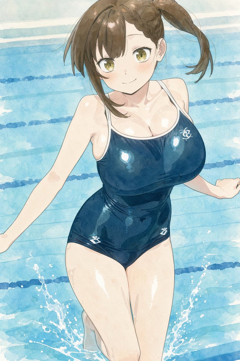 YuiYuiB0207's tweet photo. 寿子先輩のスク水2/ 生徒会にも穴はある! https://t.co/AgZ6PQyXOO