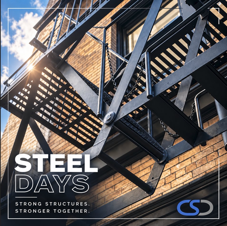 CompStructural's tweet photo. 🏗️ Strong structures start with strong teams!

This #SteelDays, CSC celebrates the engineers, detailers, fabricators, and ironworkers who bring structural steel to life.

#CSC  #StructuralEngineering #Engineering #AISC https://t.co/ACCMz39r14