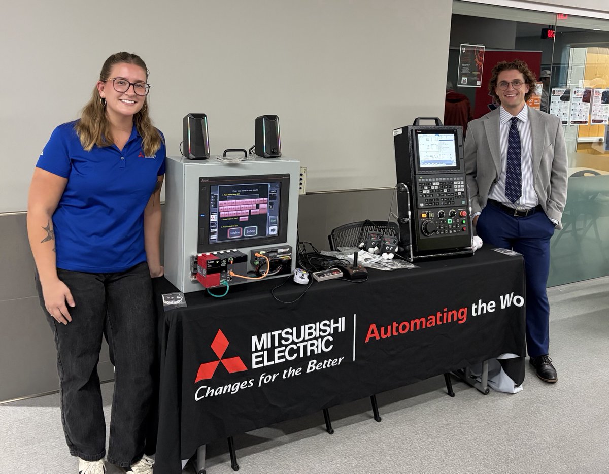 MEUSAutomation's tweet photo. How do you get students interested in automation?
Start with a PLC-controlled block-stacking game. 🎮

That's exactly what students discovered at the MTI Expo while exploring automation and manufacturing careers.

Have an upcoming event? Let's connect!
https://t.co/ziuSoX4ZIL https://t.co/HLgqKh4x1q