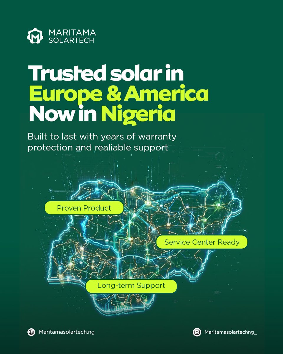 maritamasolar's tweet photo. Whether you’re powering your home or supporting your business, you deserve energy solutions you can count on.

Stay ready. Stock is arriving soon.

#MaritamaSolarTech #ArrivingSoon #YJC #fypシ゚viral https://t.co/ECByDtE6Iw