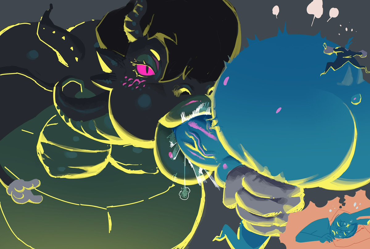 BlubberBalloon's tweet photo. Day 22: Nightmare
(Ft. Jasse DeWoulfe as the big scary dragon!) https://t.co/DerX05swZE