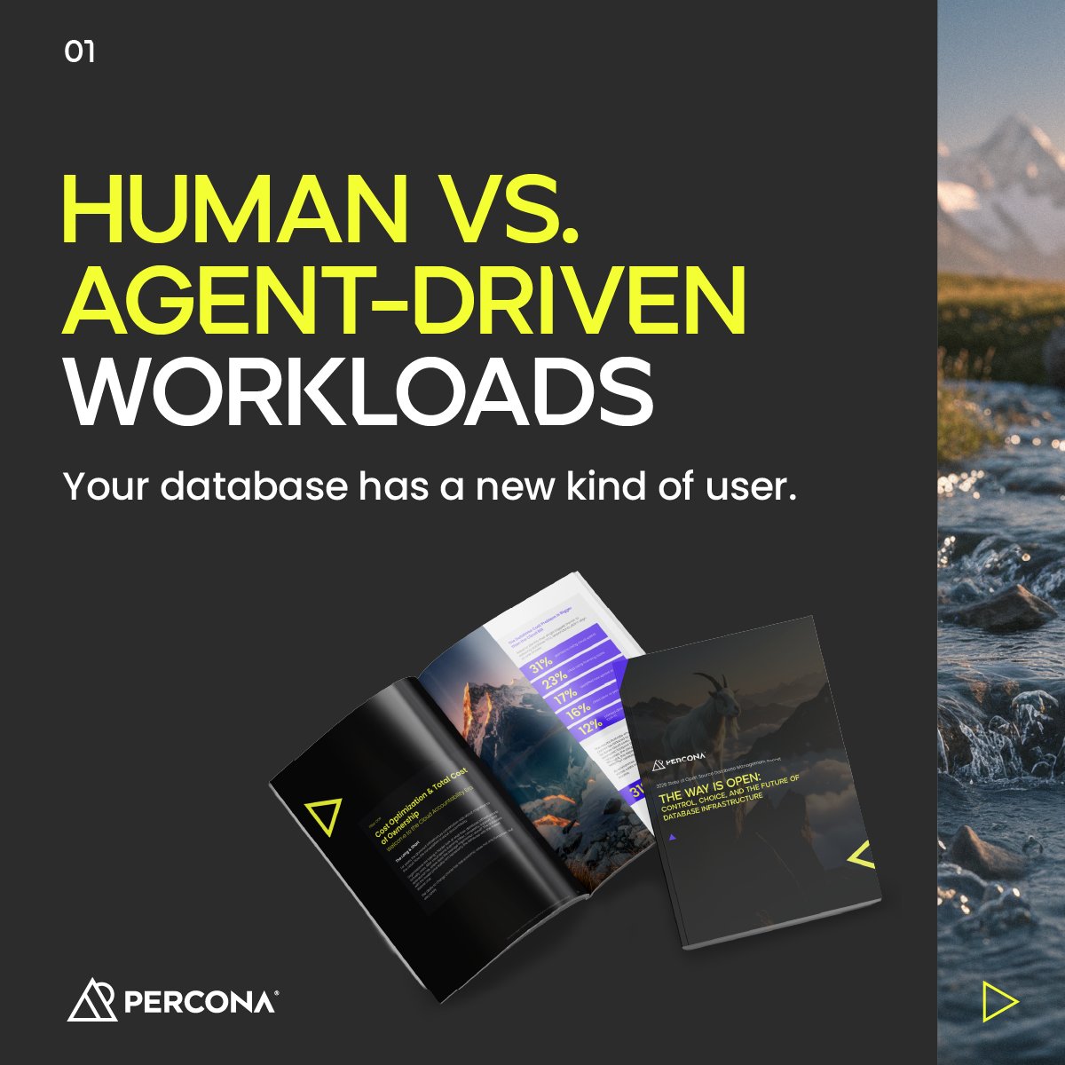 Percona's tweet photo. AI agents don't use databases like humans. 🤖
A single request can trigger retries and traffic spikes. Our carousel breaks down the changing demands on performance, plus what teams can do to prepare.
Read the full 2026 report: https://t.co/03poo1rsqW
#AI #Databases #OpenSource