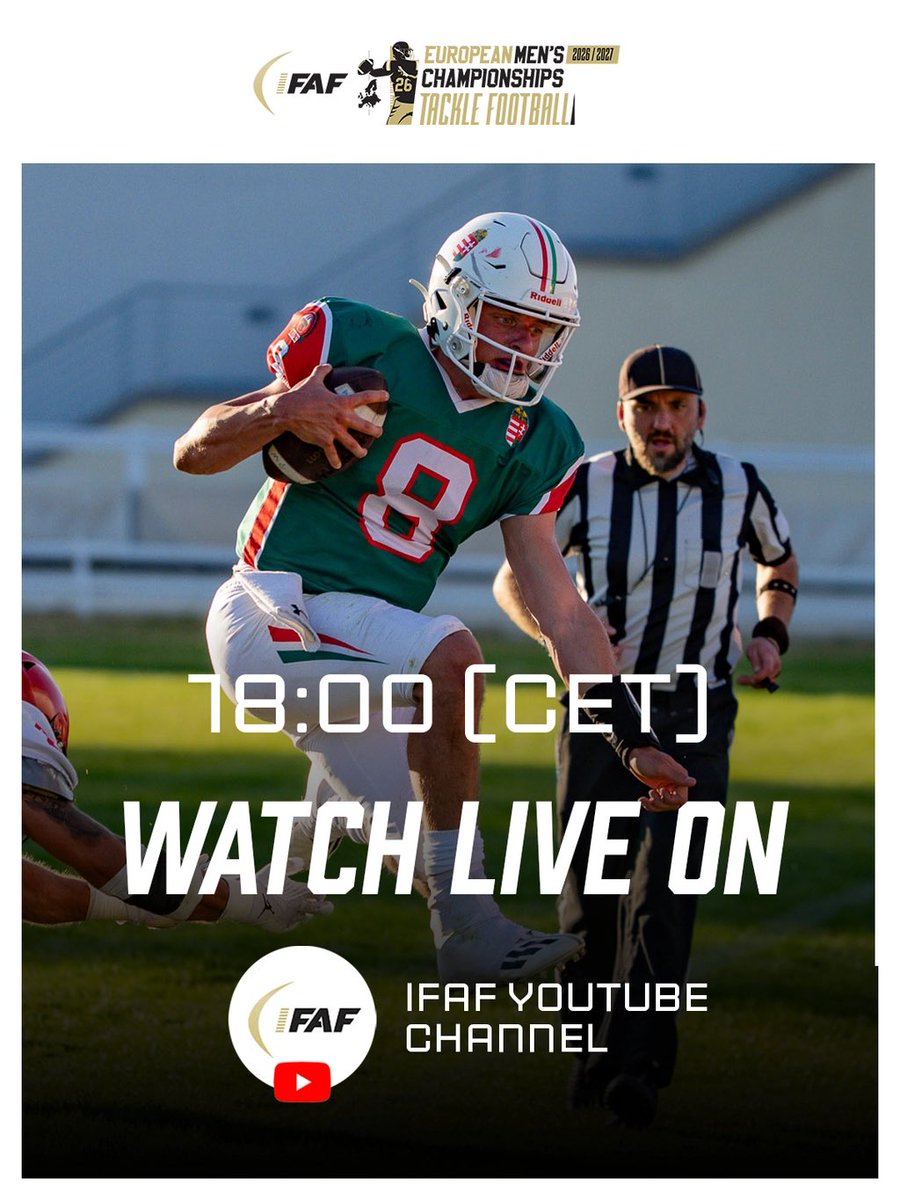 IFAFMedia's tweet photo. Watch live on IFAF YouTube. 📺 

Game Week 3 Preview: Italy 🇮🇹 vs Hungary 🇭🇺 

October 24th, 18:00 CET, Vigorelli Stadium, Milan. 

The winner goes to the final four.

📸 Credit: Noémi Licsik, Riccardo Foglio

#TackleFootball #IFAF #EuropeanChampionships https://t.co/z7iNn0iHOl
