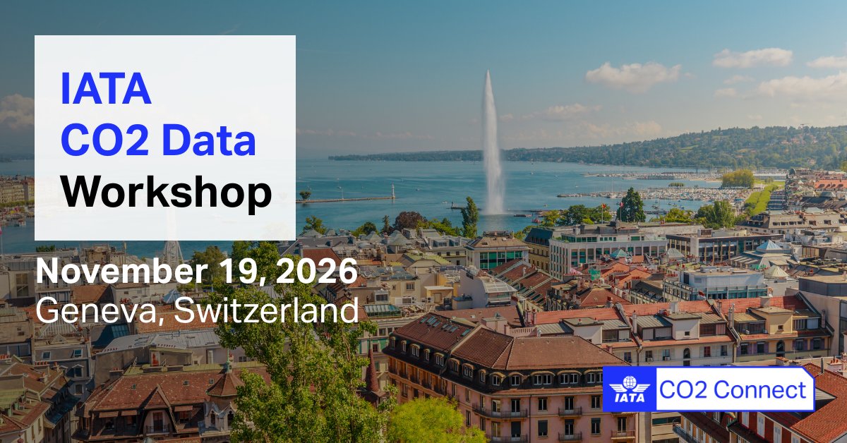 IATA's tweet photo. 🚨 Just a few seats left!

Join airlines, cargo stakeholders, corporates and sustainability leaders in Geneva for the 4th IATA CO2 Data Workshop on 19 Nov.

Let's talk data, transparency and aviation sustainability✈️
https://t.co/dQiR9xyBf9 https://t.co/1riJKeCG3J