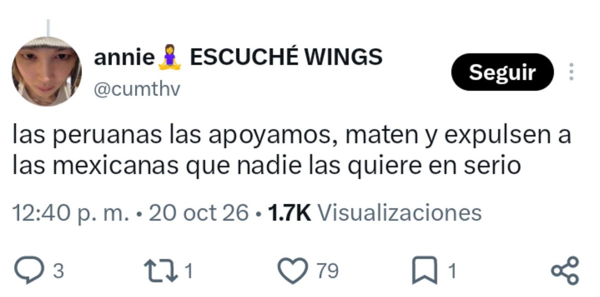 venus_scorpioo's tweet photo. pero si todas las peruanas son víctimas y así😭 https://t.co/OWDtMsXFbo