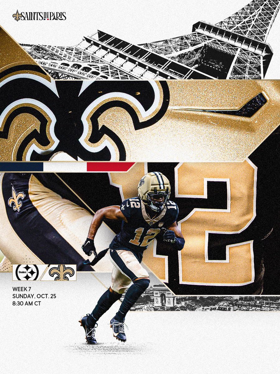 Saints's tweet photo. Black &amp; Gold…très chic 🇫🇷 https://t.co/dQrsvtFTJA