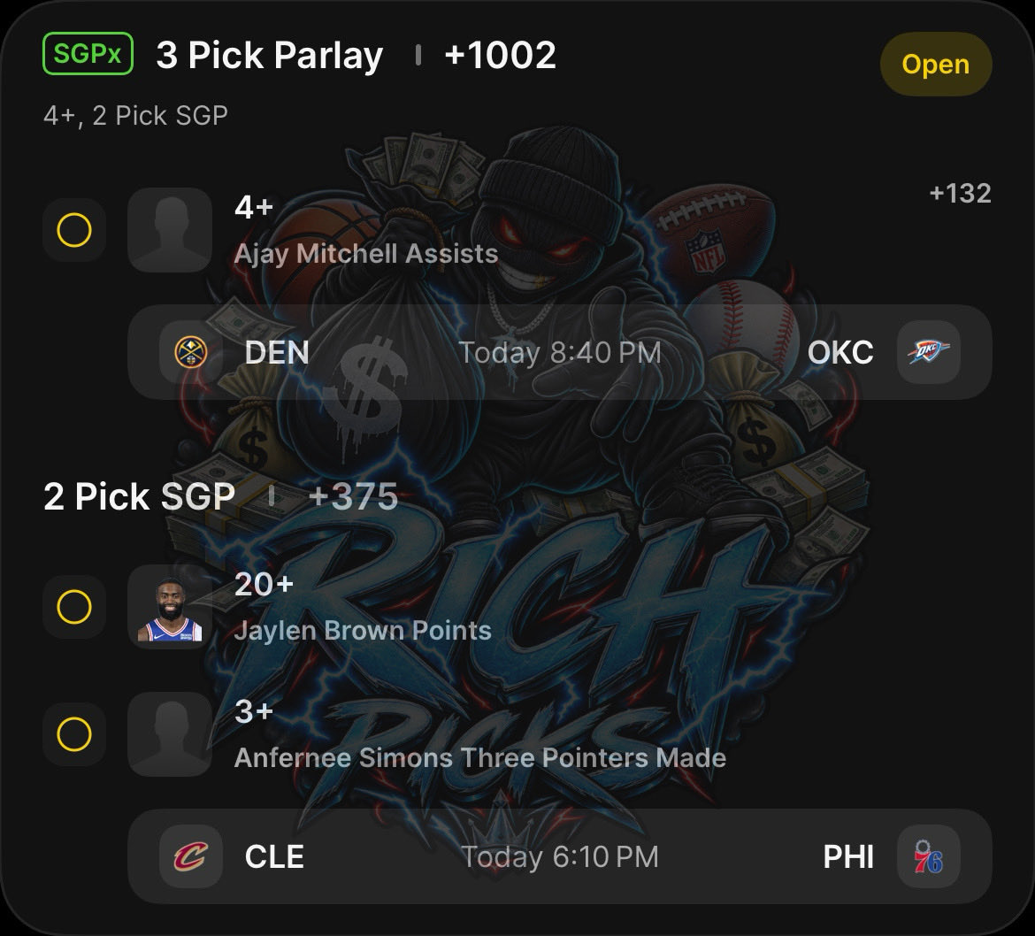 breeze2x's tweet photo. Let’s go ‼️🎯
#Gambling𝕏 #nba #richpicks https://t.co/H90A6FrP6X