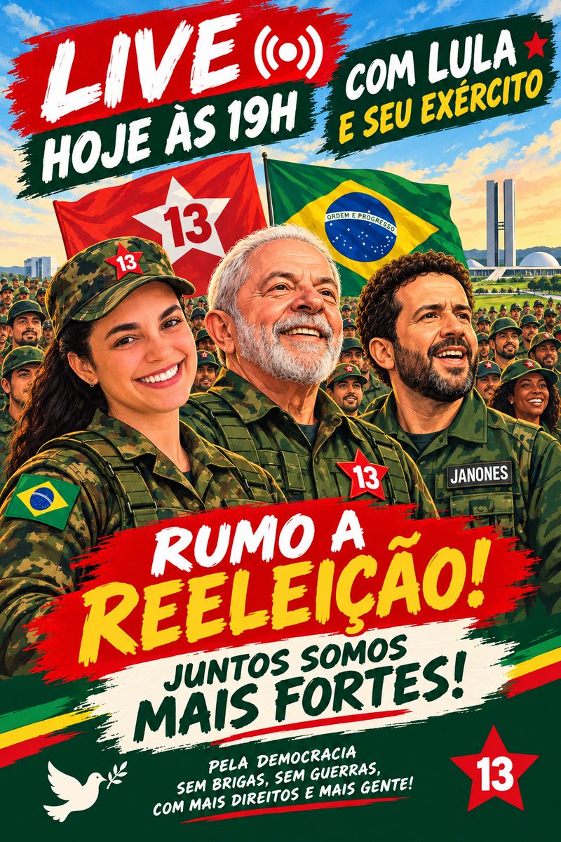 NarianeGavazza's tweet photo. #EsquentaDaLiveDe24HS

Pela DEMOCRACIA 🇧🇷 1️⃣ 3️⃣ 🇧🇷 

No YouTube Lula com Janones! https://t.co/8JKD3dDUiL