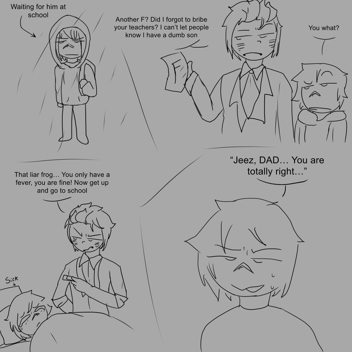 trewlae_'s tweet photo. More VERY lazy draws

Mob learned how to deal with a narcissist dad over the years, and his gay dads weird toxic relationship

#thatmob #grox #frox https://t.co/OK1i3AOXjv