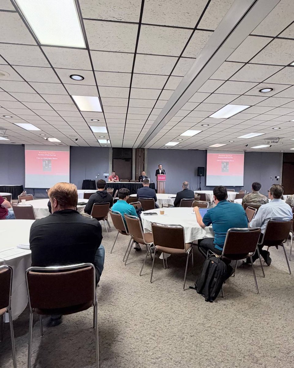 IowaSOS's tweet photo. I had the opportunity to deliver the morning keynote at the State Cybersecurity Conference hosted by @IowaStateU. I join leaders from across our state who are working to keep communities safe. By sharing knowledge we can better protect the systems Iowans depend on every day. https://t.co/JU9NgcnitD
