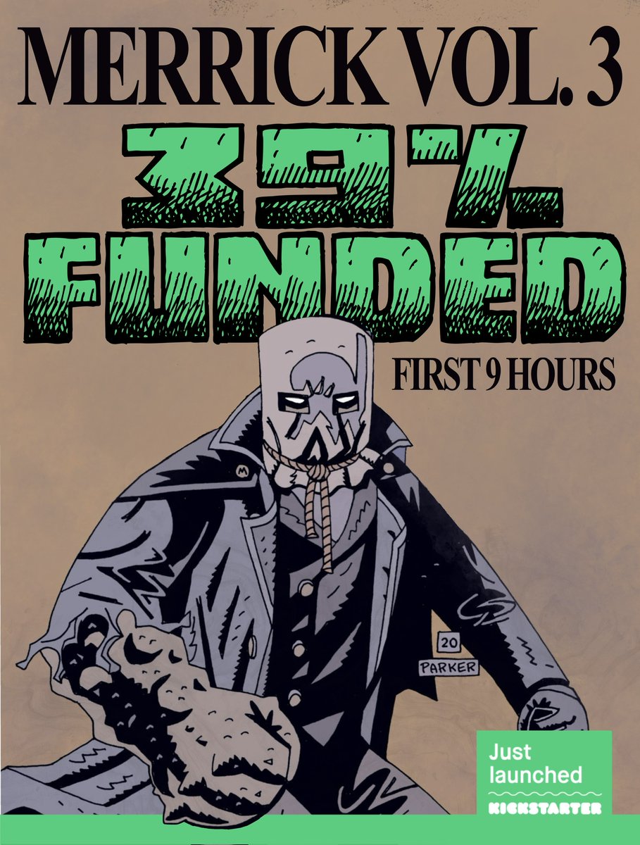 highbrowtrash's tweet photo. We're off to a decent start on the new Merrick Kickstarter, but still a ways to go. Issues #9-11 collected for the first time. Victorian pulp pennydreadful comics from me and @Artofparker. #Indiecomics

https://t.co/UhTIzjKi5H https://t.co/PWBla9PMLy