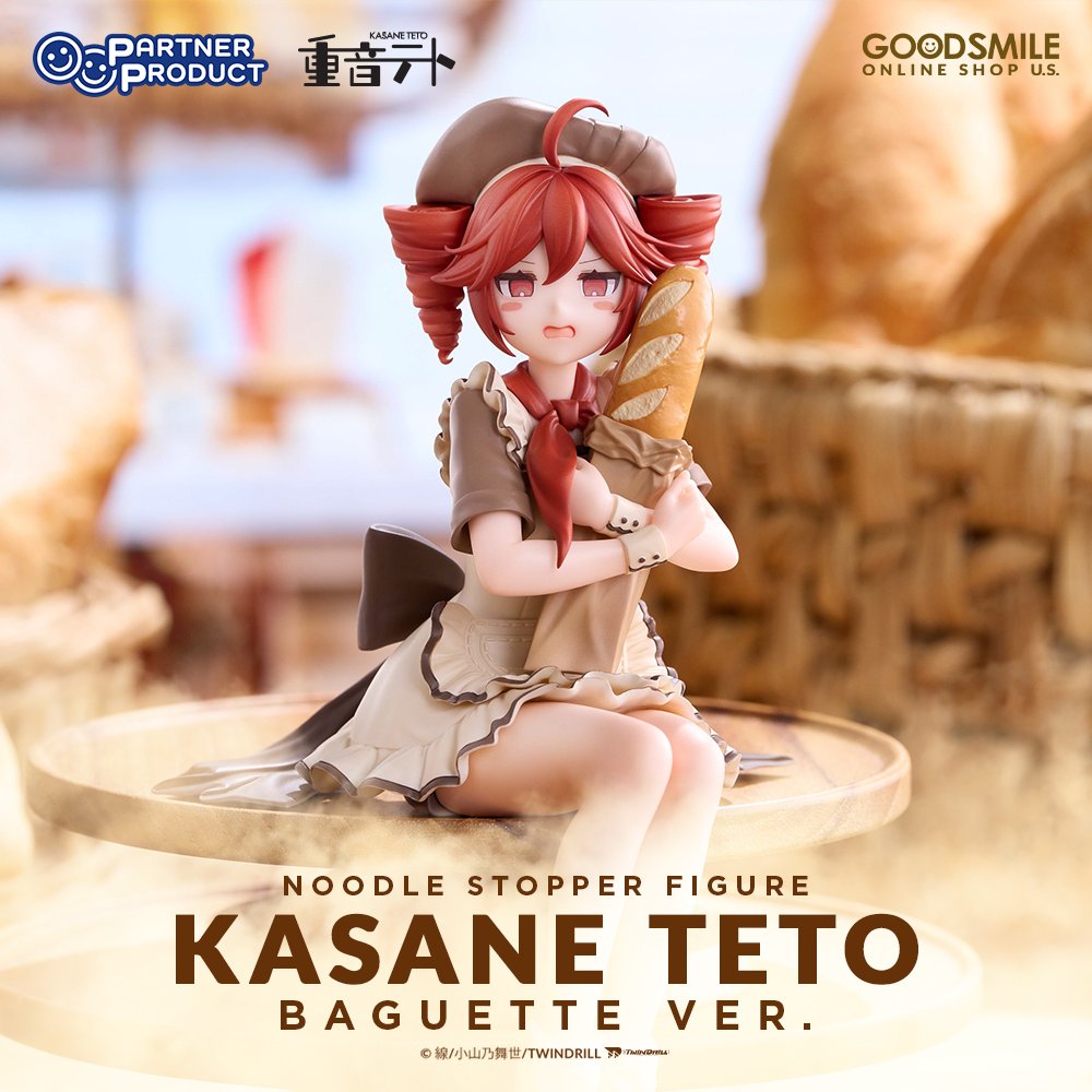 GoodSmile_US's tweet photo. Never come between Teto and her favorite bread! Bring home freshly baked cuteness to your display with the irresistibly adorable Kasane Teto Baguette ver. Noodle Stopper. Preorder now at GOODSMILE ONLINE SHOP US!

Shop: https://t.co/DEj6GiMWCR

#KasaneTeto #Goodsmile https://t.co/kag02iANy7