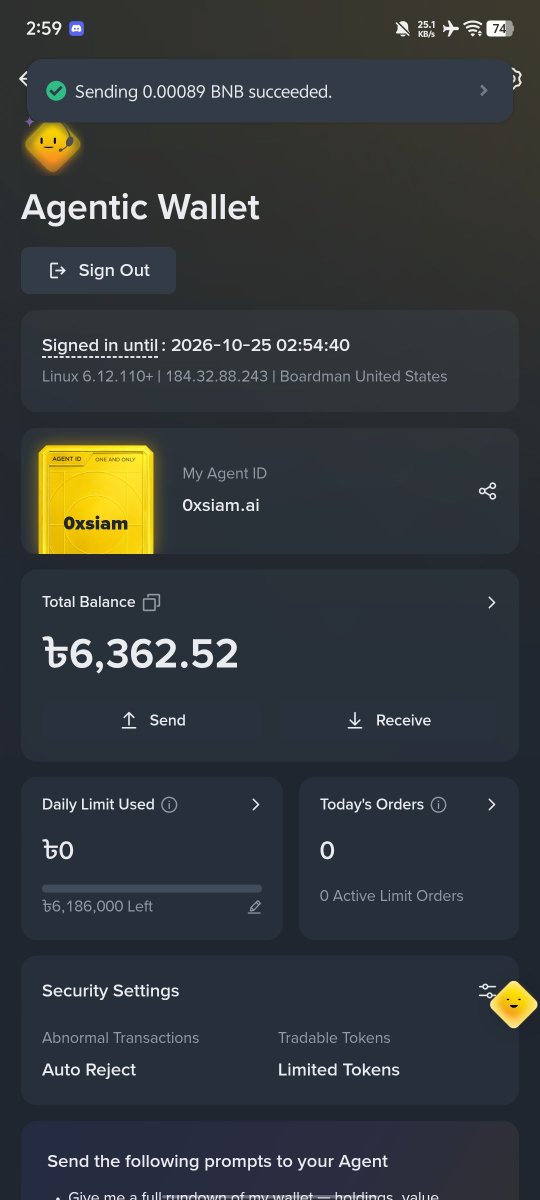 0xsiam_'s tweet photo. How to Mint Ptah Relics

Step 1: Create an Agent ID
Log in to your Binance account and create an Agent ID through Binance Wallet.

Step 2: Enable Developer Mode
After creating your Agent ID, open Settings and enable Developer Mode.

Step 3: Open the AI Tool
Visit https://t.co/ct0x8RajCE. You can use Google to log in for free.

Step 4: Install the Binance Wallet Skill
Copy and paste this prompt into the AI chat:

Help me install the Binance Agentic Wallet skill:
"npx skills add binance/binance-skills-hub/skills/binance-web3/binance-agentic-wallet"

After installation, ask the AI to check the required wallet CLI and initiate login. Do not execute any transactions yet.

Step 5: Log In
Follow the instructions and scan the Binance QR code to log in.

Step 6: Mint Ptah Relics
Tell the AI to visit https://t.co/gChGOb40jJ and help you mint 4 Relics.

Review the transaction details and fees carefully before approving anything.

Step 7: Sell Your Relics (Optional)
If you want to sell, tell the AI your desired selling price. Review and confirm the transaction details before proceeding.

Step 8: Secure Your Wallet
After minting, revoke the AI's authorization and turn off Developer Mode.

Important: Never share your seed phrase or private keys. Only approve transactions you understand, and verify the minting costs before proceeding.