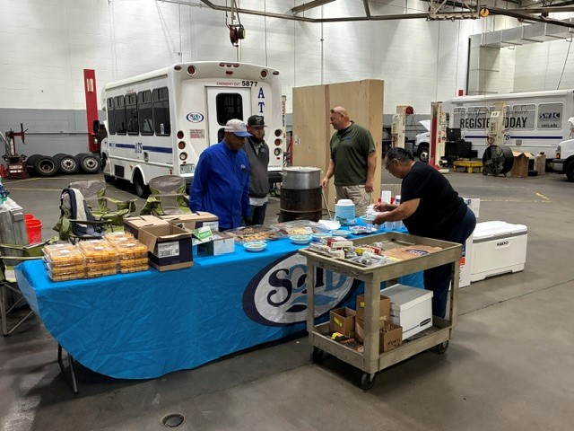 SCCTransit's tweet photo. We are grateful to the staff who ensure that our transit riders can safely and efficiently travel around the area, connecting to school, jobs, and more. Today, we had the opportunity to celebrate them with an appreciation lunch- thank you, everyone! https://t.co/FyriGDA2E1