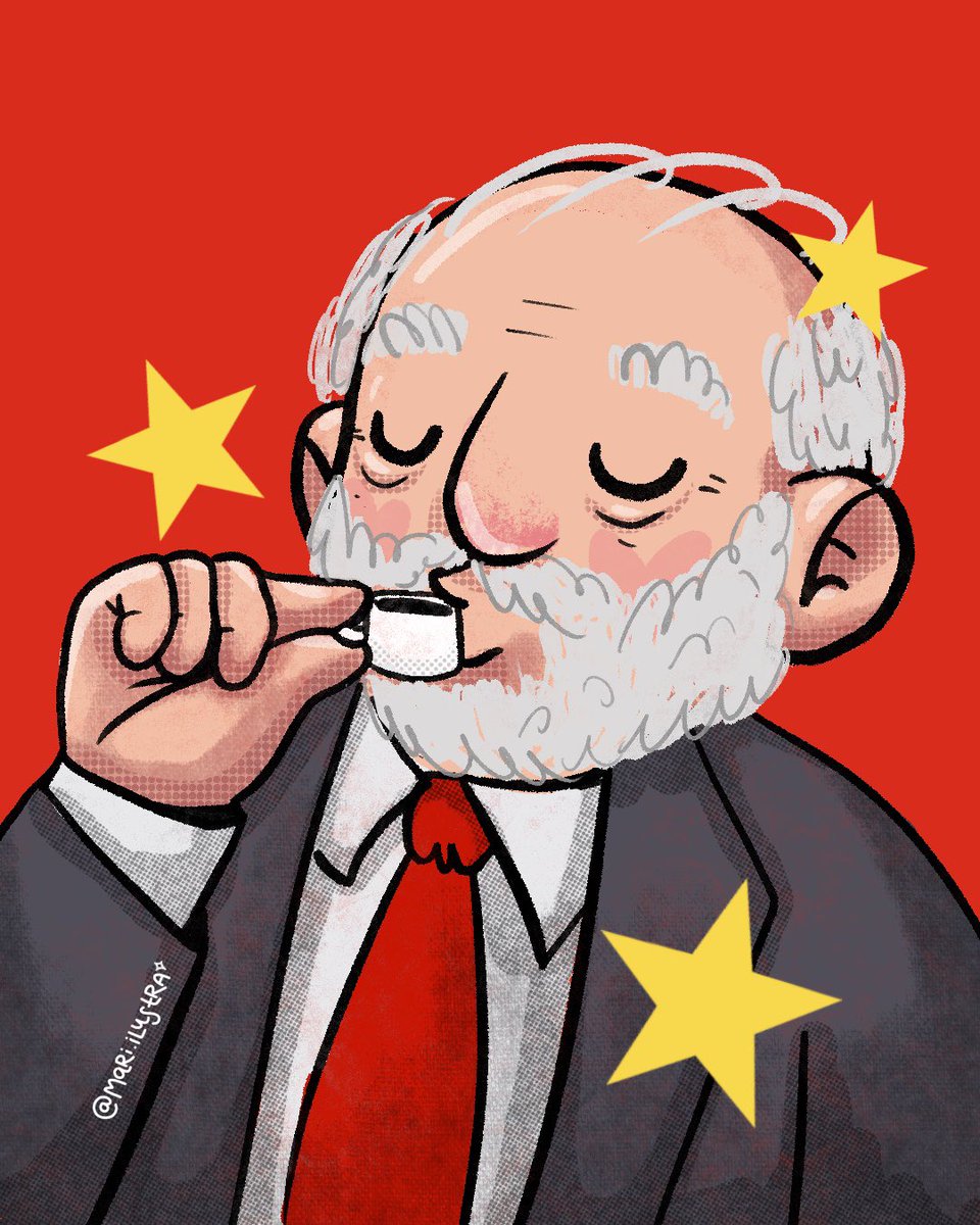 mariilustra's tweet photo. Deixe ele com a xicrinha comicamente miudinha dele https://t.co/2vmkrDnjUr