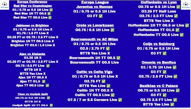 ROICapper1's tweet photo. ⚽️ 20 Likes ♥️ Friday #Soccer #FreePlay ⚽️

Onto The Nightcap!!!! 👊🤑💵💵💵

https://t.co/KPoTOHloEK - Low Volume
https://t.co/UOtlJ3hEfk - High Volume  

#uefa #europaleague #hoffenheim #lyon #liveplays #ajax #atalanta #benfica #celticfc #celtavigo #celje #salzburg #bournemouth #acmilan #redstarbelgrade #fccopenhagen #juventus #rennes #crystalpalace #besiktas #sportsbets #leverkusen #europaconferenceleague
