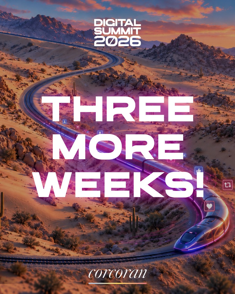 corcorangroup's tweet photo. Join agents across the #Corcoran network for a journey through #socialmedia, #AI, and more, featuring practical #strategies and insights to help keep your #marketing on the right track. 🛤️ Tues, Nov 10th, from 12:00pm to 1:30pm (EST) 📅 Save your seat: https://t.co/cBMTCBgkzU 👈 https://t.co/iv0uiHfxwH